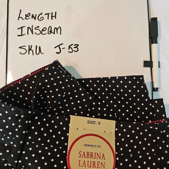 Sabrina Lauren Polka Dots Perfect Fit Ultra Soft Stretch Shorts Women’s Size 8 - Picture 9 of 9